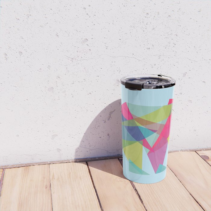 Fractal Bear - neon colorways Travel Mug Gallery Image 4