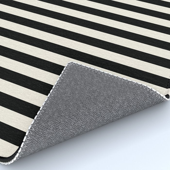 Broad Stripe - black and alabaster Rug Gallery Image 4