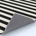 Broad Stripe - black and alabaster Rug Gallery Image 4