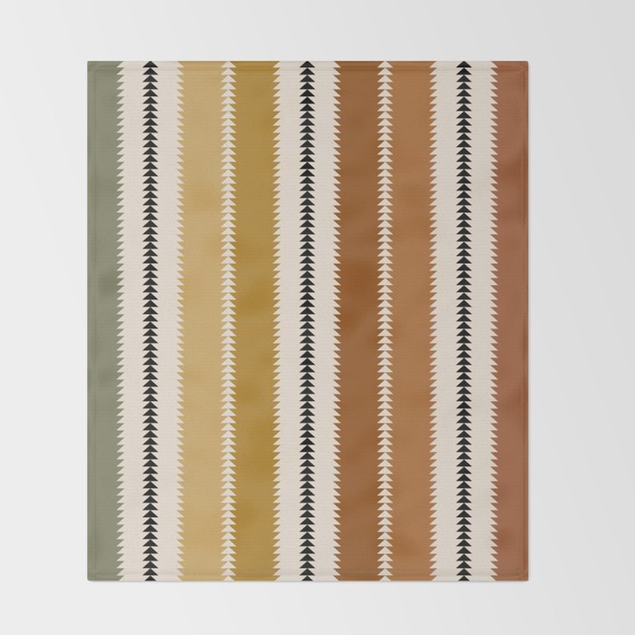 Western Stripes XII Rustic Desert Throw Blanket Gallery Image 2