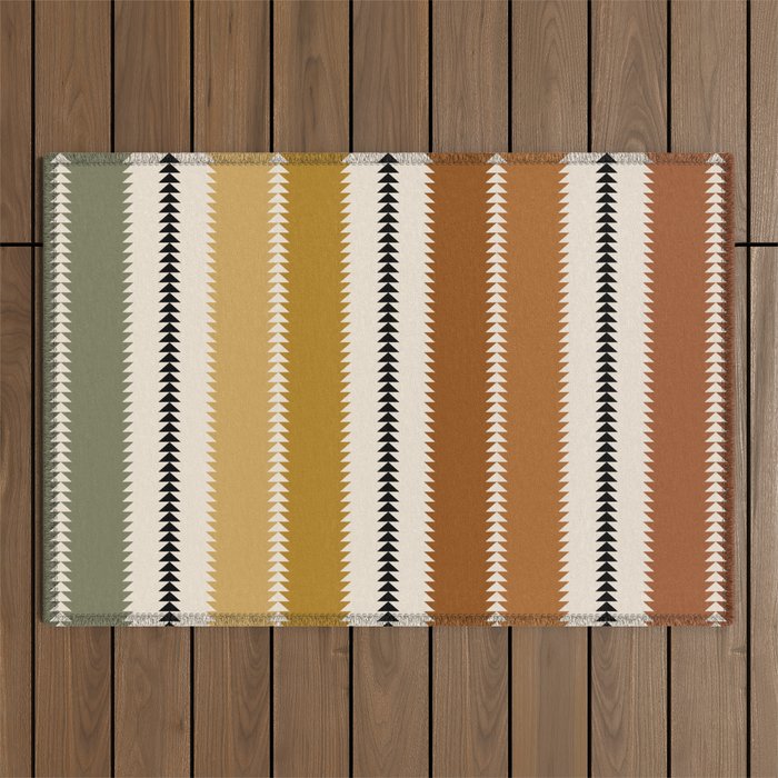 Western Stripes XII Rustic Desert Outdoor Rug Gallery Image 1