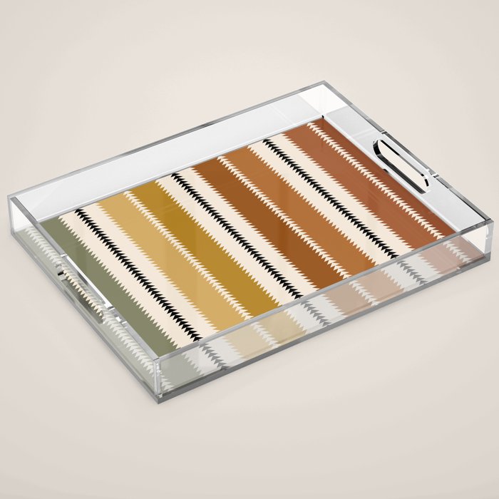 Western Stripes XII Rustic Desert Acrylic Tray Gallery Image 1