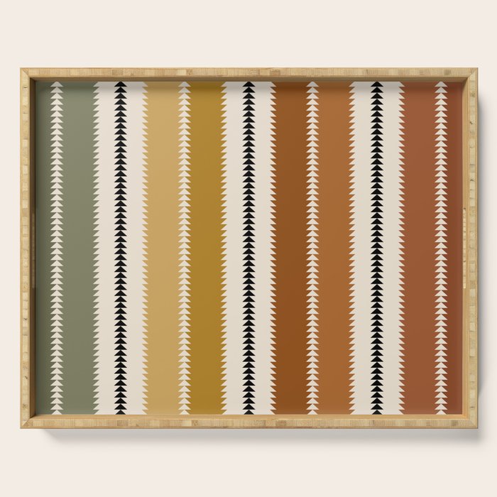 Western Stripes XII Rustic Desert Serving Tray Gallery Image 1