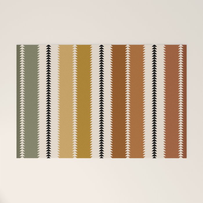 Western Stripes XII Rustic Desert Welcome Mat Gallery Image 1