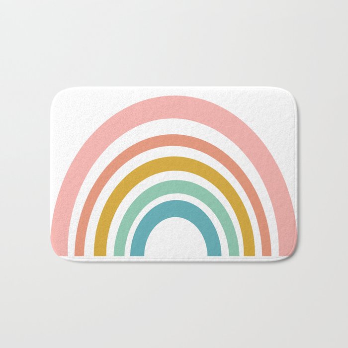 Simple Happy Rainbow Art Bath Mat Gallery Image 1