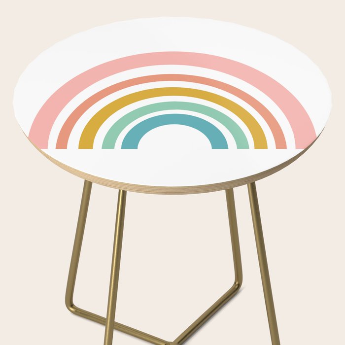 Simple Happy Rainbow Art Side Table Gallery Image 2