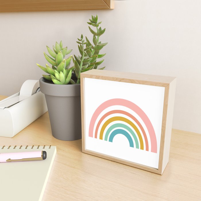 Simple Happy Rainbow Art Mini Art Print Gallery Image 2