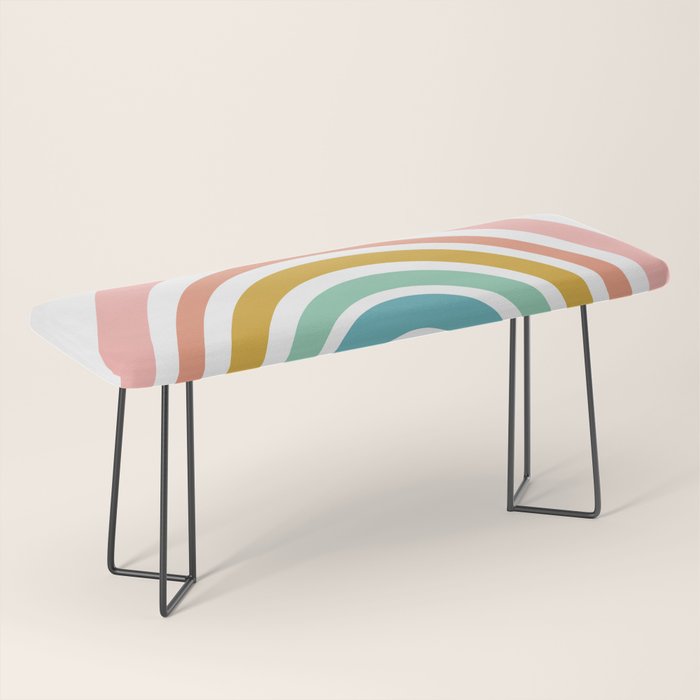 Simple Happy Rainbow Art Bench Gallery Image 1