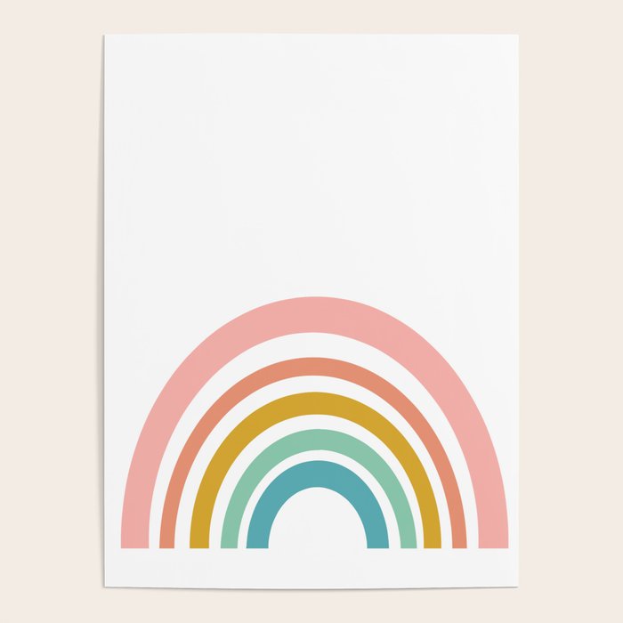 Simple Happy Rainbow Art Poster Gallery Image 4