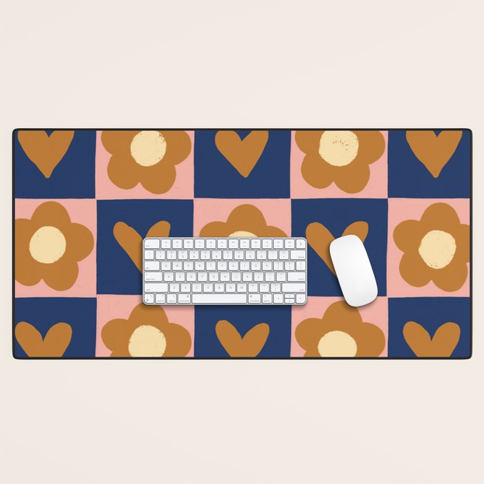 Brown and pink Desk Mat Gallery Image 1