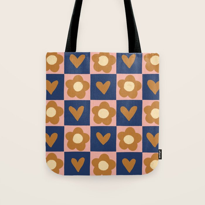 Brown and pink Tote Bag Gallery Image 1