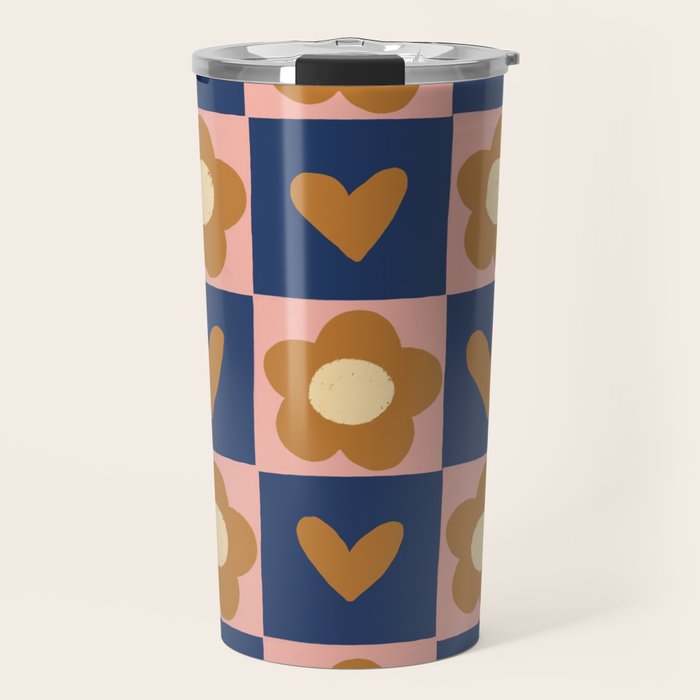 Brown and pink Travel Mug Gallery Image 1