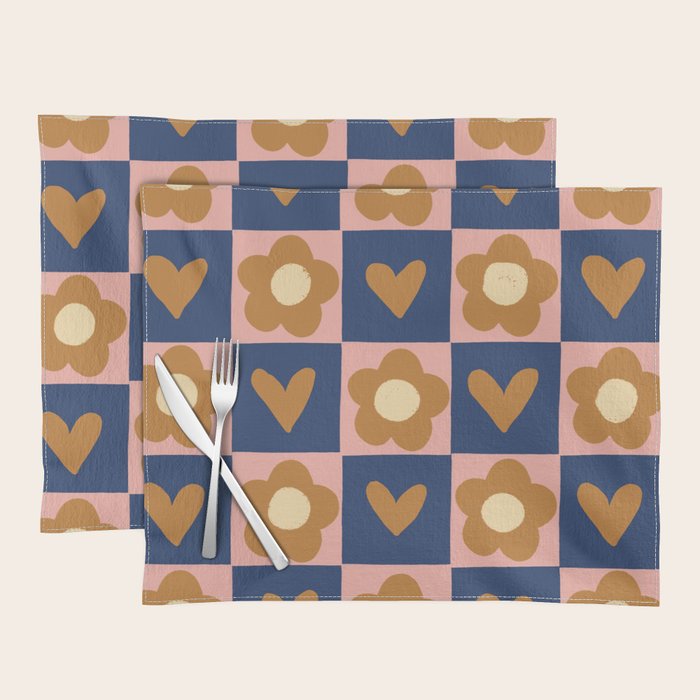 Brown and pink Placemat Gallery Image 1