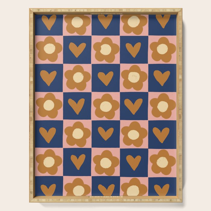 Brown and pink Serving Tray Gallery Image 1