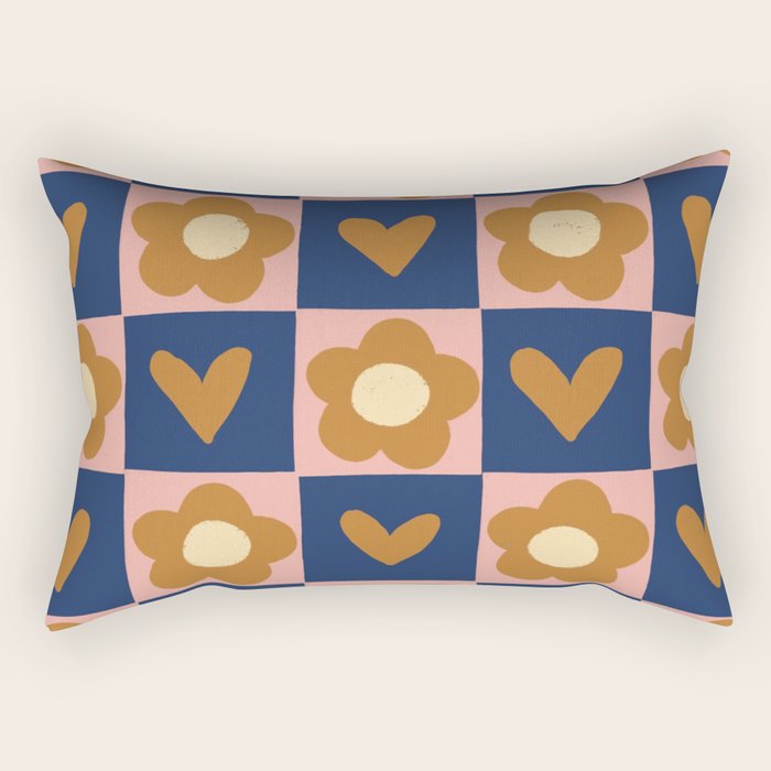 Brown and pink Rectangular Pillow Gallery Image 1