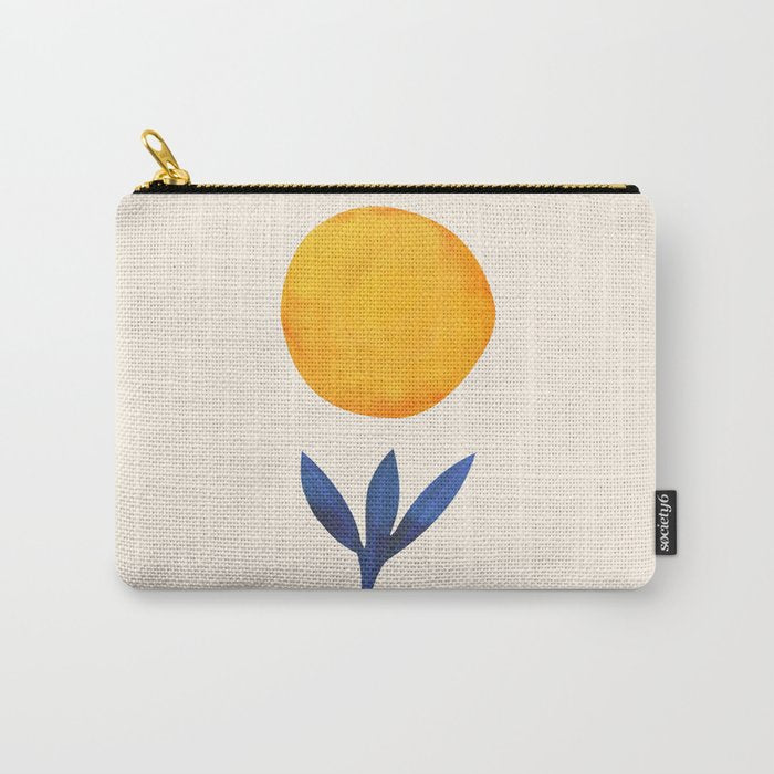 Sunny Sprout Modernist Abstract Botanic Carry All Pouch Gallery Image 1