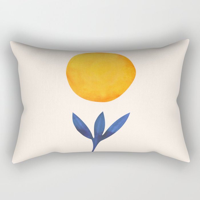 Sunny Sprout Modernist Abstract Botanic Rectangular Pillow Gallery Image 2