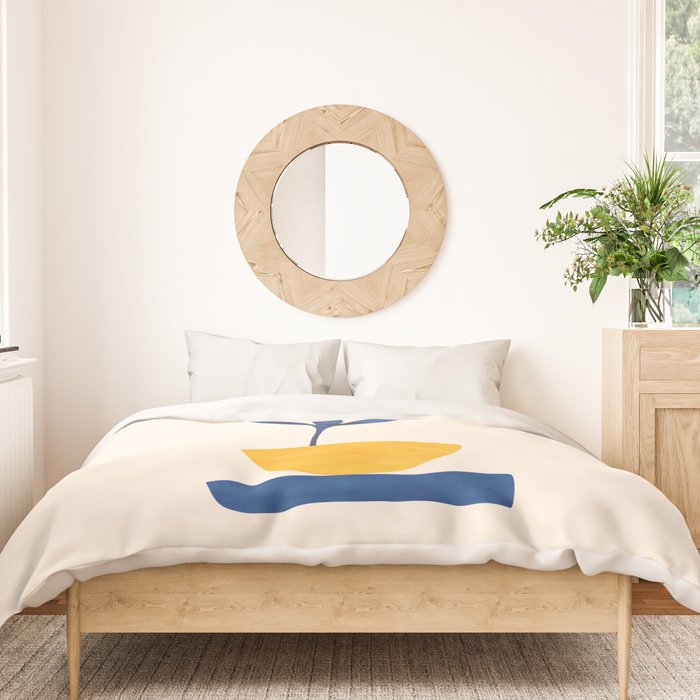 Sunny Sprout Modernist Abstract Botanic Duvet Cover Gallery Image 3