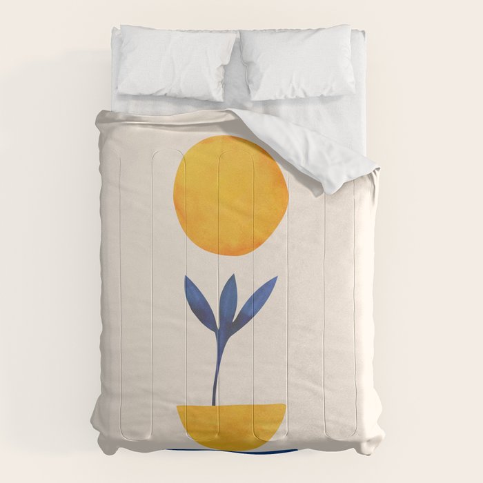 Sunny Sprout Modernist Abstract Botanic Comforter Gallery Image 6