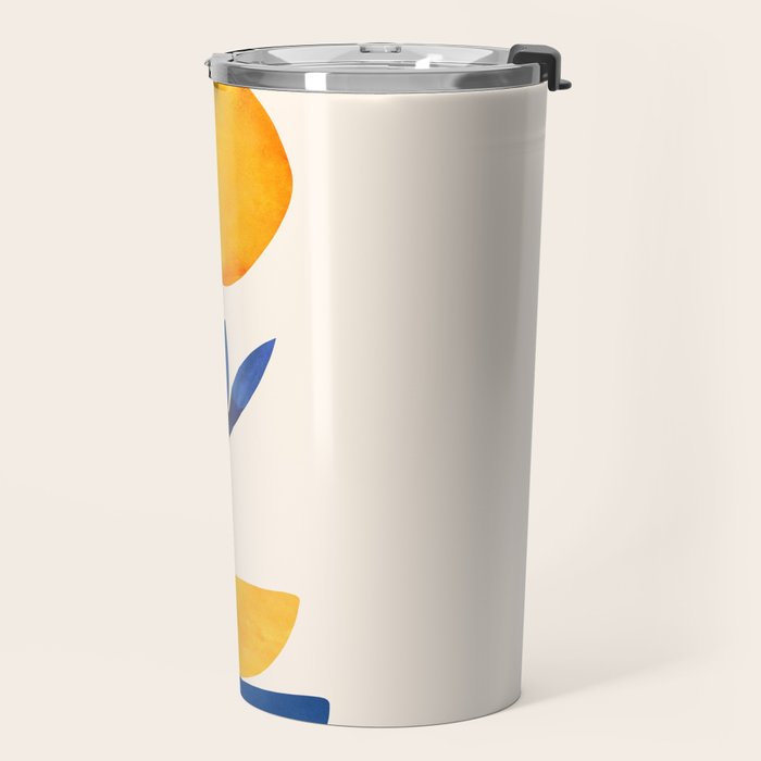 Sunny Sprout Modernist Abstract Botanic Travel Mug Gallery Image 2