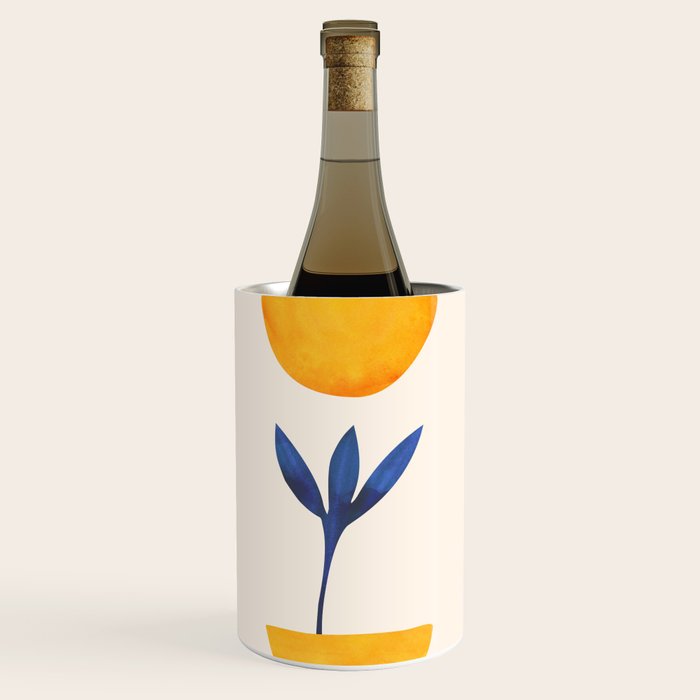 Sunny Sprout Modernist Abstract Botanic Wine Chiller Gallery Image 1