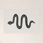 Minimal Snake - Black Welcome Mat Gallery Image 1