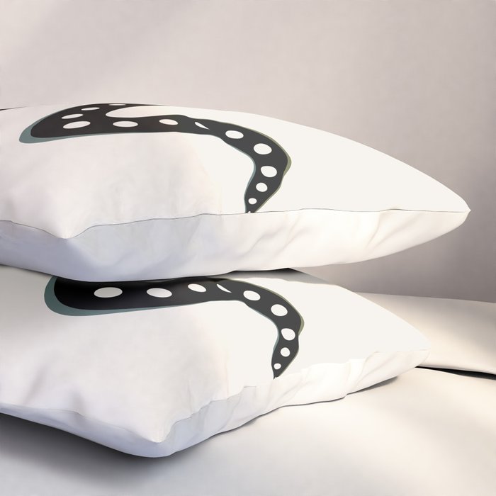 Minimal Snake - Black Pillow Sham Gallery Image 3