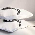 Minimal Snake - Black Pillow Sham Gallery Image 3