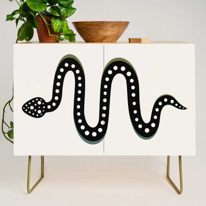 Minimal Snake - Black Credenza Gallery Image 1