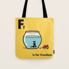 F is for freedom - the irony Tote Bag Gallery Image 1