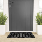 Black and white people crowd pattern Welcome Mat Gallery Image 3