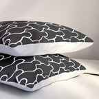 Black and white people crowd pattern Pillow Sham Gallery Image 3