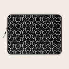 Black and white people crowd pattern Laptop Sleeve Gallery Image 1