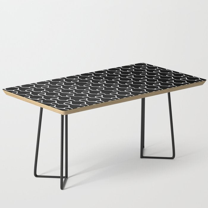 Black and white people crowd pattern Coffee Table Gallery Image 1