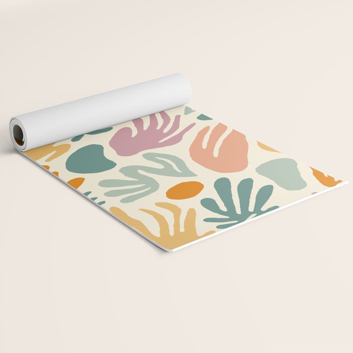 Abstract organic nature shape art pattern Yoga Mat Gallery Image 2