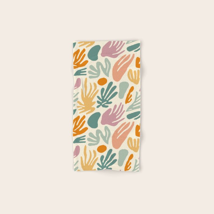 Abstract organic nature shape art pattern Bath Towel Gallery Image 1