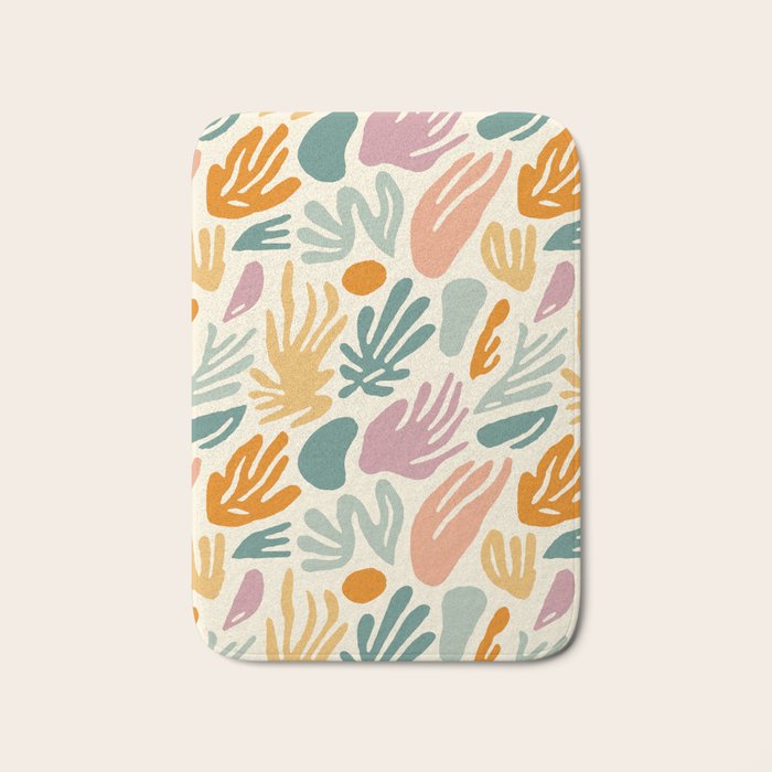 Abstract organic nature shape art pattern Bath Mat Gallery Image 1
