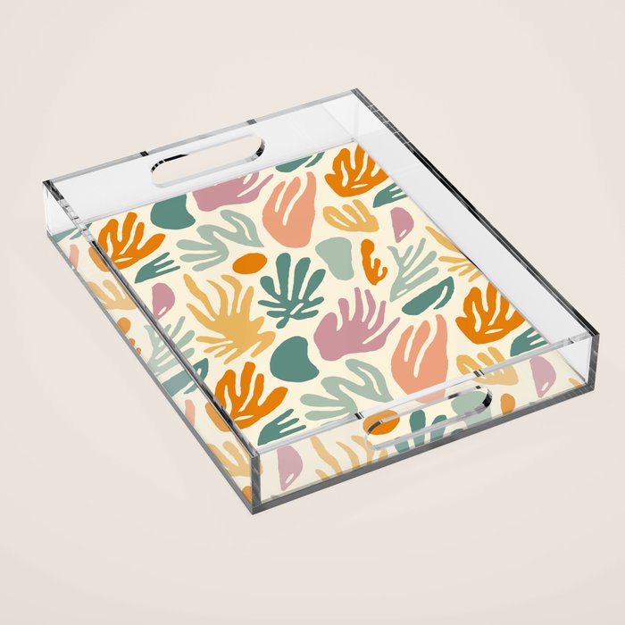 Abstract organic nature shape art pattern Acrylic Tray Gallery Image 1