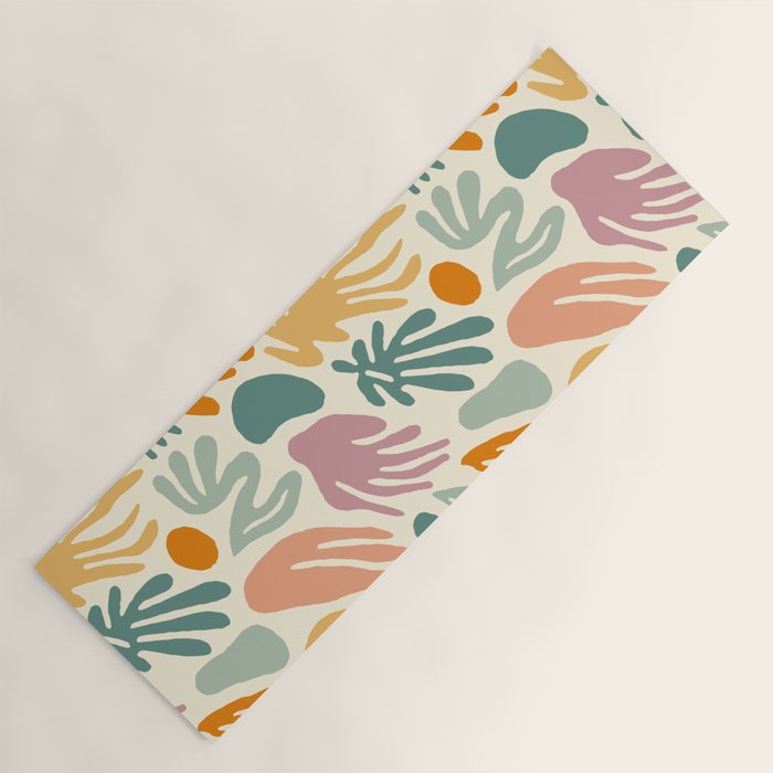 Abstract organic nature shape art pattern Yoga Mat Gallery Image 1