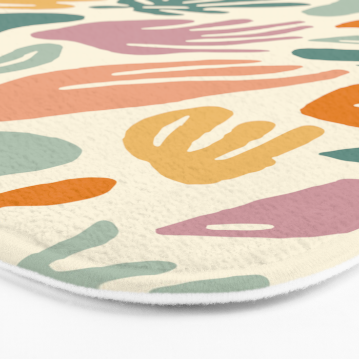Abstract organic nature shape art pattern Bath Mat Gallery Image 3