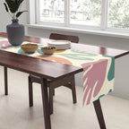 Abstract organic nature shape art pattern Table Runner Gallery Image 2