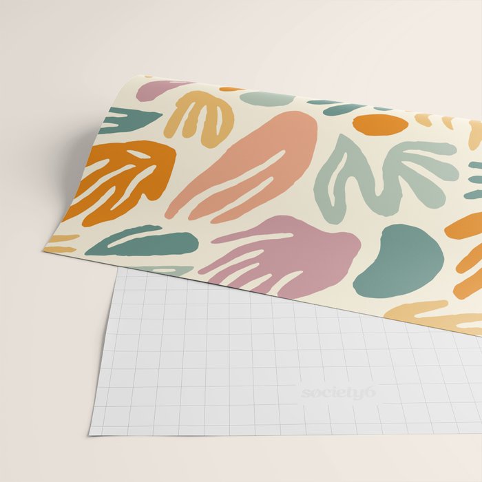 Abstract organic nature shape art pattern Wrapping Paper Gallery Image 2