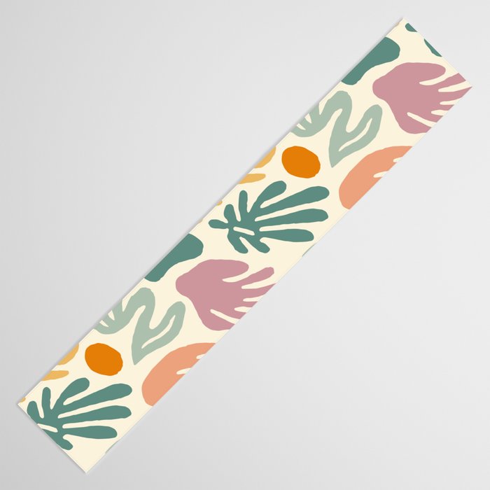 Abstract organic nature shape art pattern Table Runner Gallery Image 3
