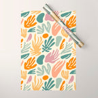 Abstract organic nature shape art pattern Wrapping Paper Gallery Image 1
