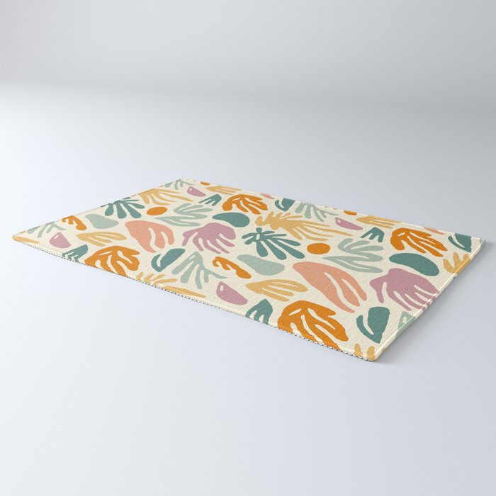 Abstract organic nature shape art pattern Rug Gallery Image 3