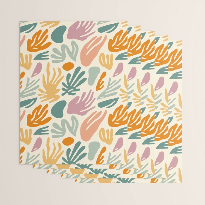 Abstract organic nature shape art pattern Wrapping Paper Gallery Image 3