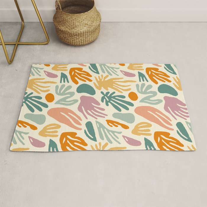 Abstract organic nature shape art pattern Rug Gallery Image 1