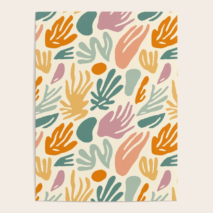 Abstract organic nature shape art pattern Poster Gallery Image 1