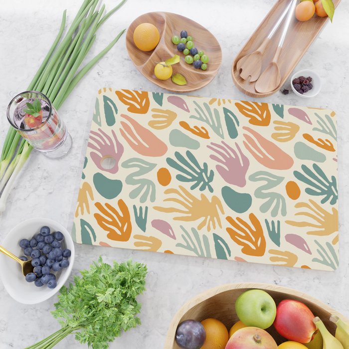 Abstract organic nature shape art pattern Cutting Board Gallery Image 2