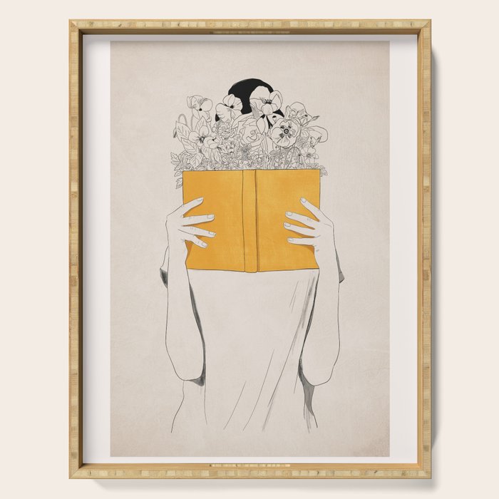 The Dreamer Line Art 6 Serving Tray Gallery Image 1